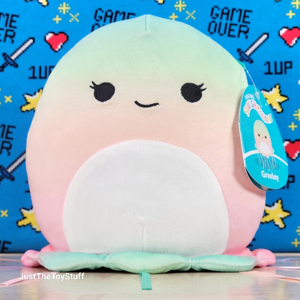 Squishmallow Greeley the Jellyfish 7" UltraSoft Stuffed Sealife Squad Plush NWT